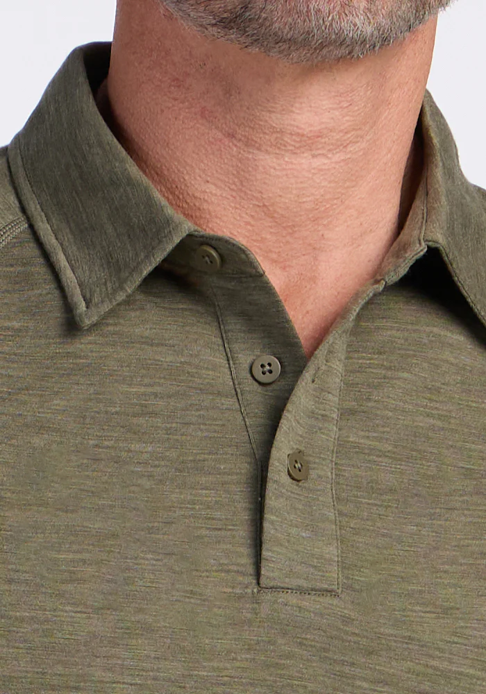 Summit Polo - Sage Olive Melange - Image 3