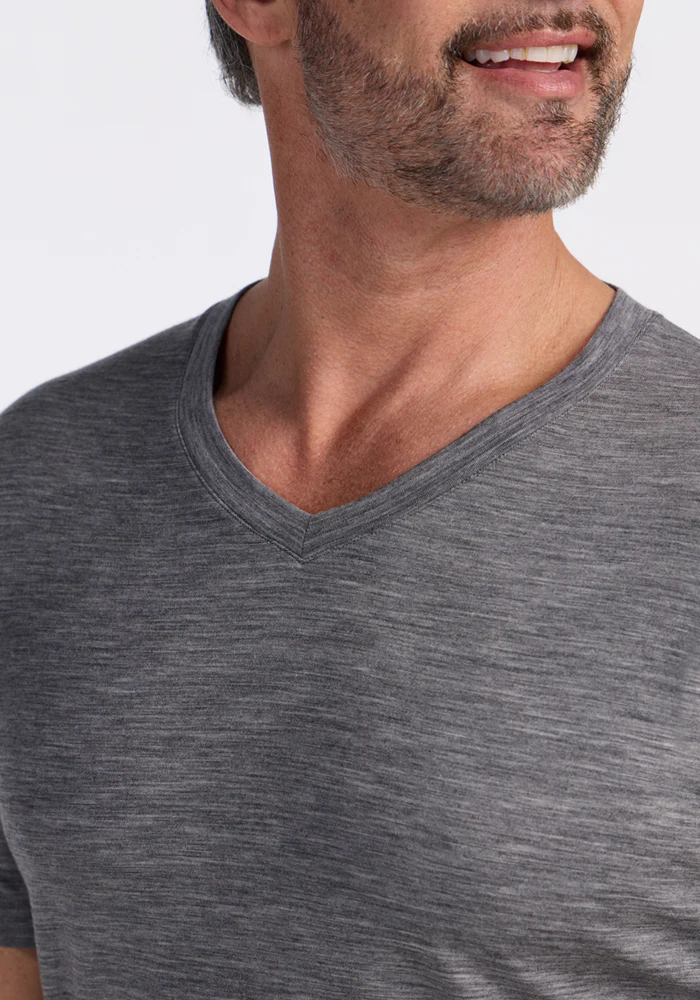 Ashton V Neck - Graphite Heather - Image 3