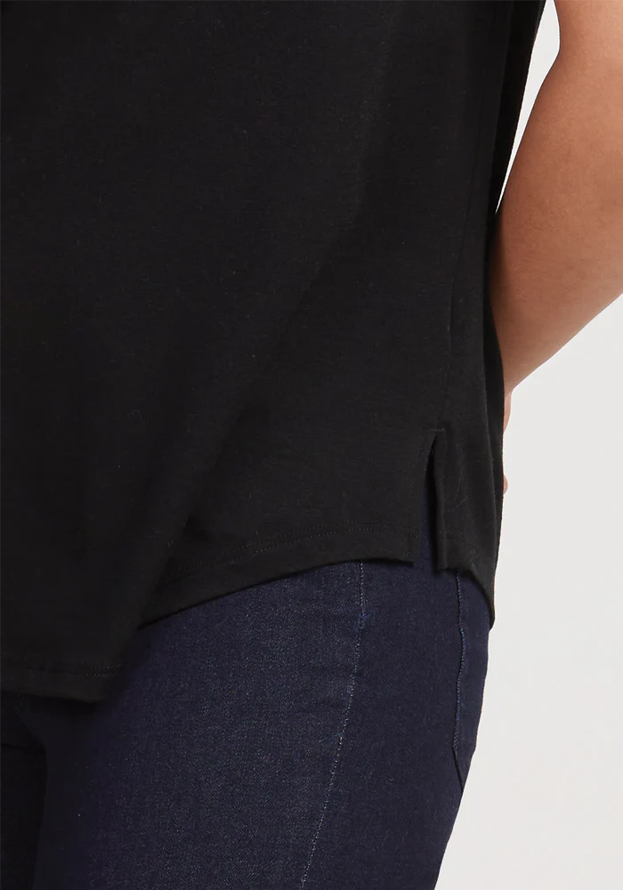 Bella Tunic Top - Black - Image 2
