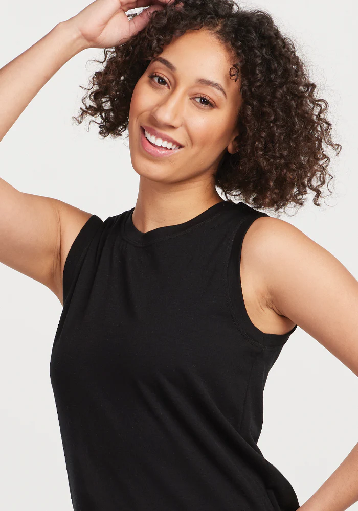 Bella Tunic Top - Black - Image 3