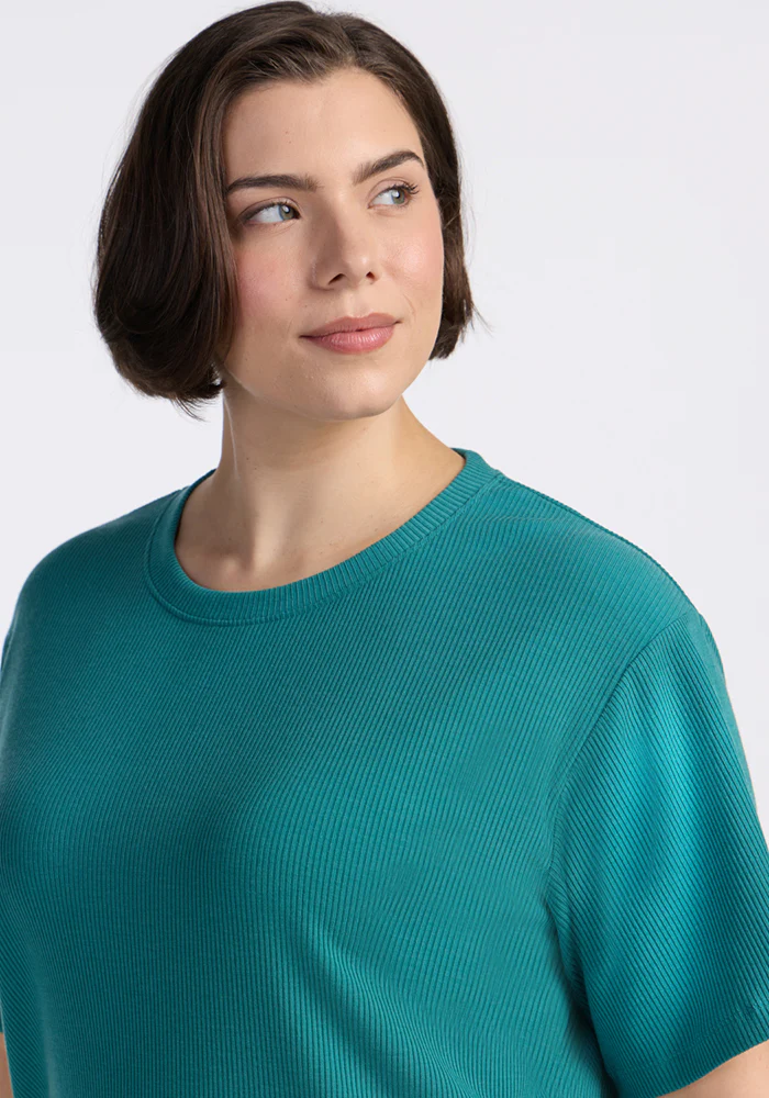Delia Ribbed Short Sleeve - Surfside - Image 11