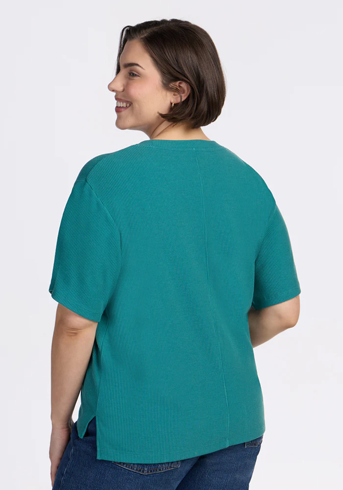Delia Ribbed Short Sleeve - Surfside - Image 13