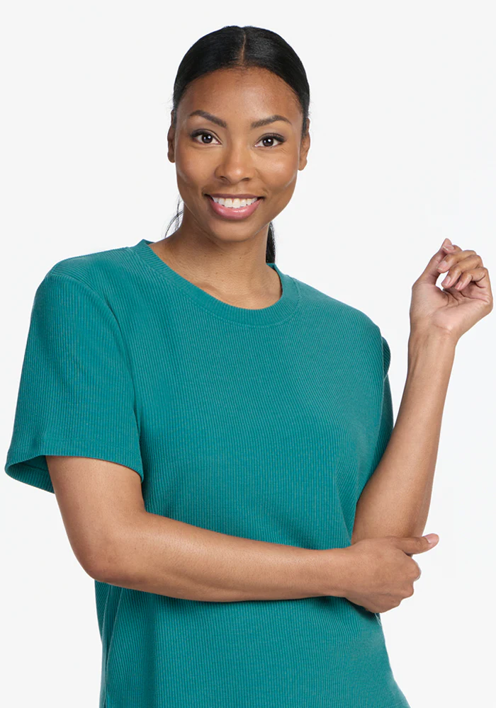 Delia Ribbed Short Sleeve - Surfside - Image 4