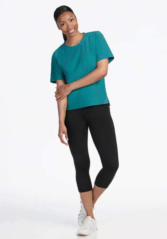 Delia Ribbed Short Sleeve - Surfside - Image 6