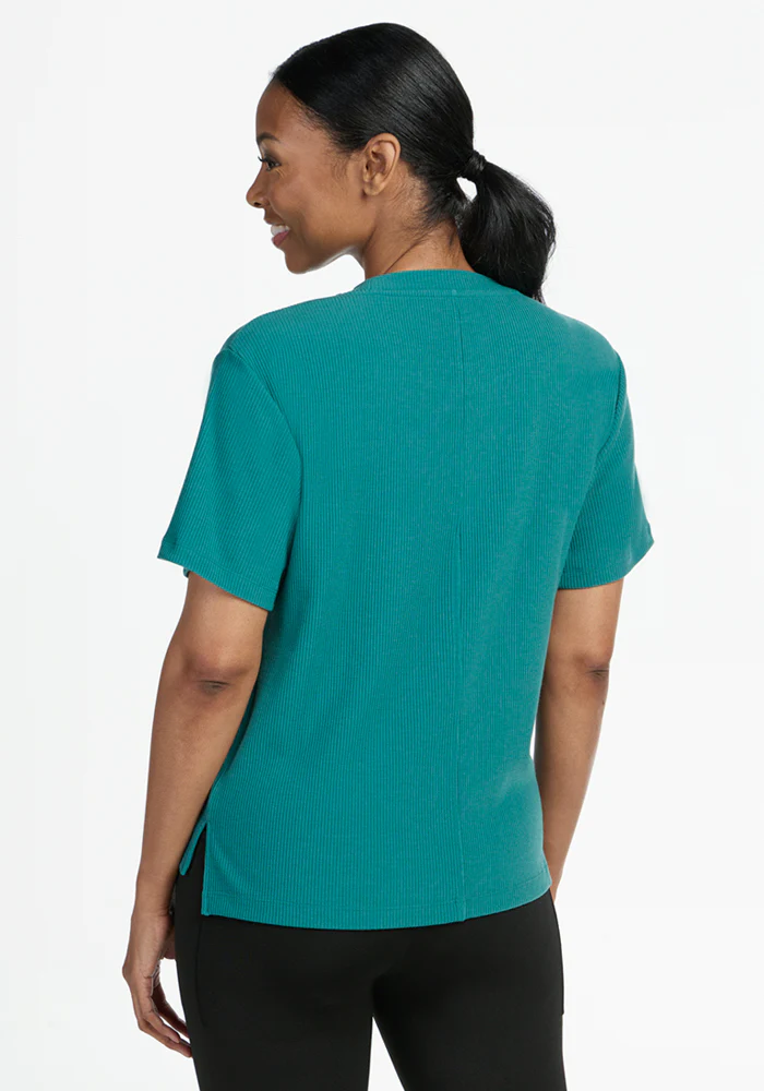 Delia Ribbed Short Sleeve - Surfside - Image 7