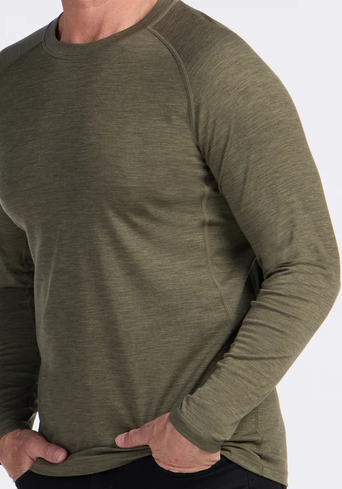 Essential Tee - Sage Olive Melange - Image 3