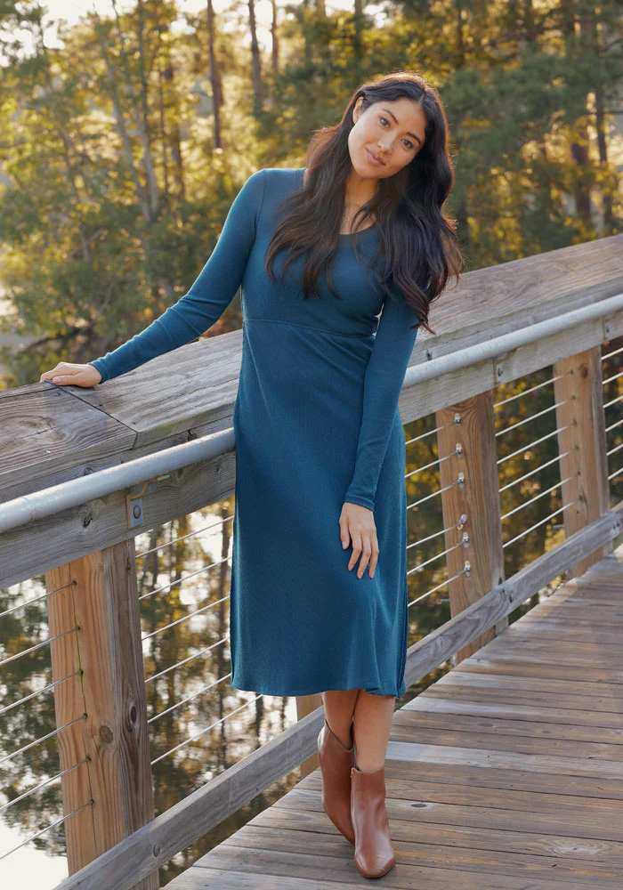 Caroline Ribbed Twirl Dress