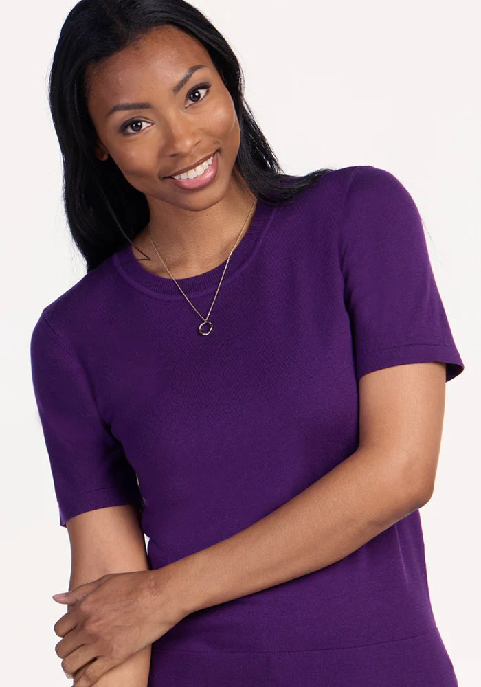 Anna Crew Sweater - Plum Crush - Image 2
