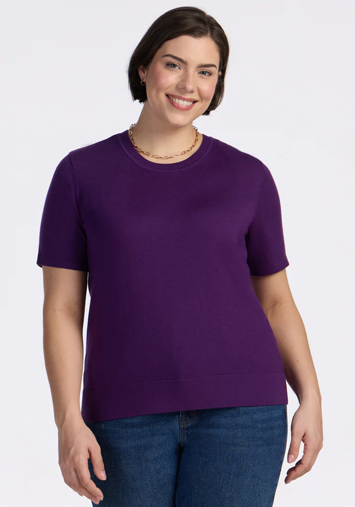 Anna Crew Sweater - Plum Crush - Image 6