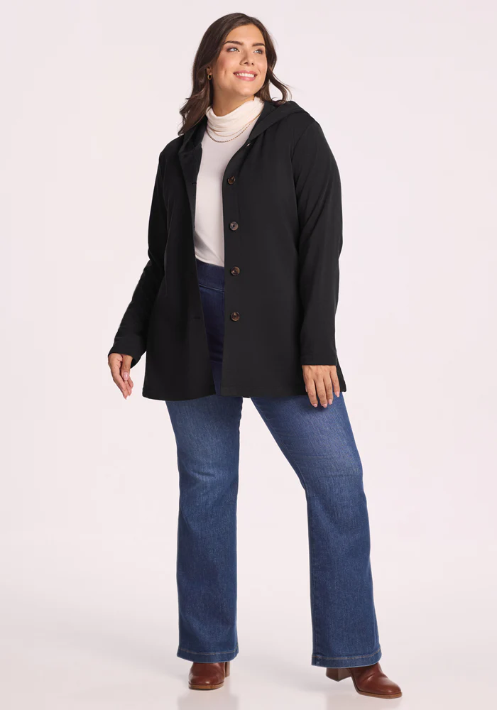 Edna Hooded Cardigan - Black - Image 12