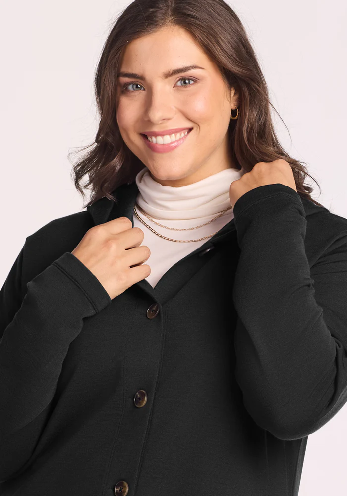 Edna Hooded Cardigan - Black - Image 9