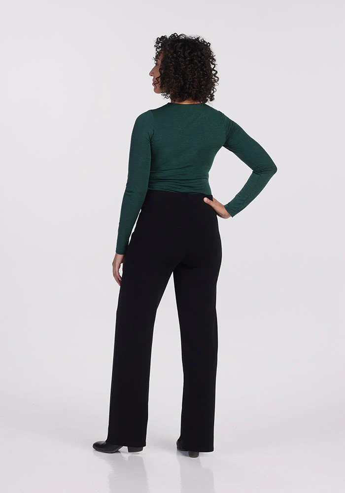 Ellie Wide Leg Pants Petite - Black - Image 4