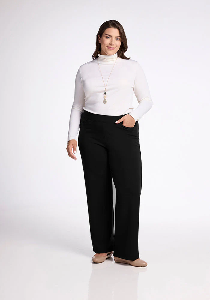 Ellie Wide Leg Pants Tall - Black - Image 3