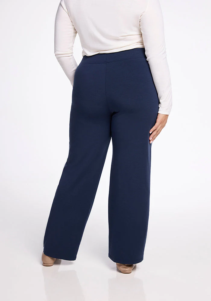 Ellie Wide Leg Pants - Deep Navy - Image 12