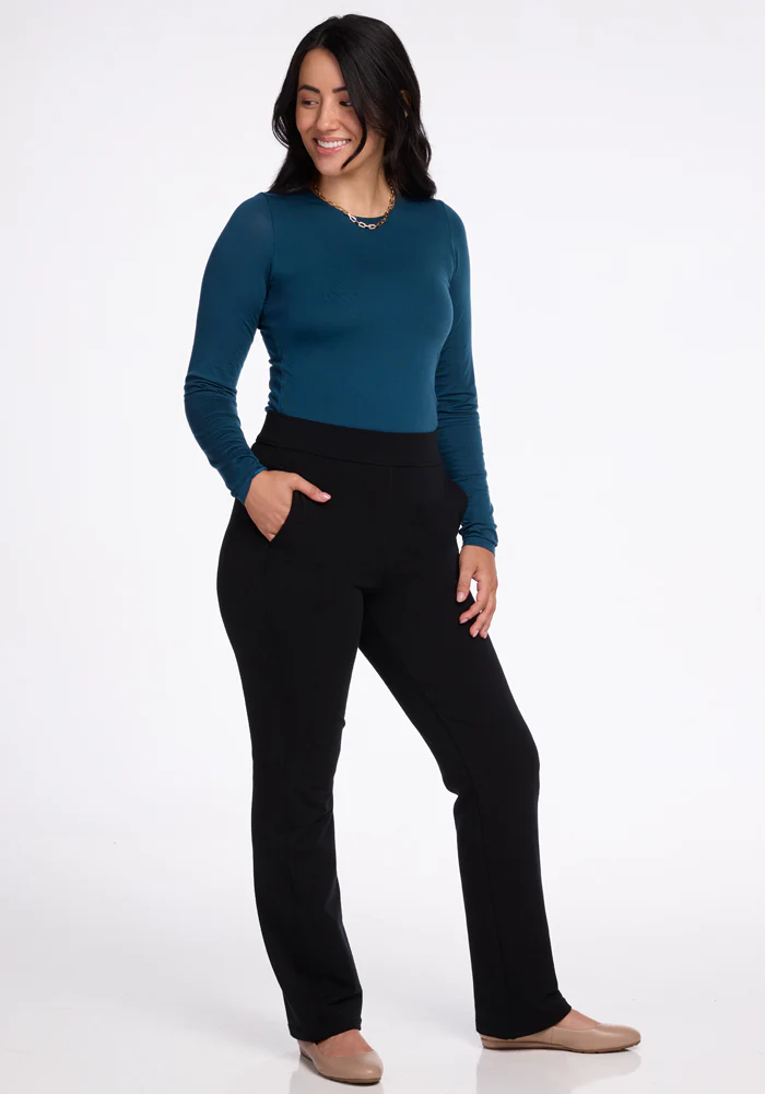 Emerson Straight Leg Pants Petite - Black - Image 3