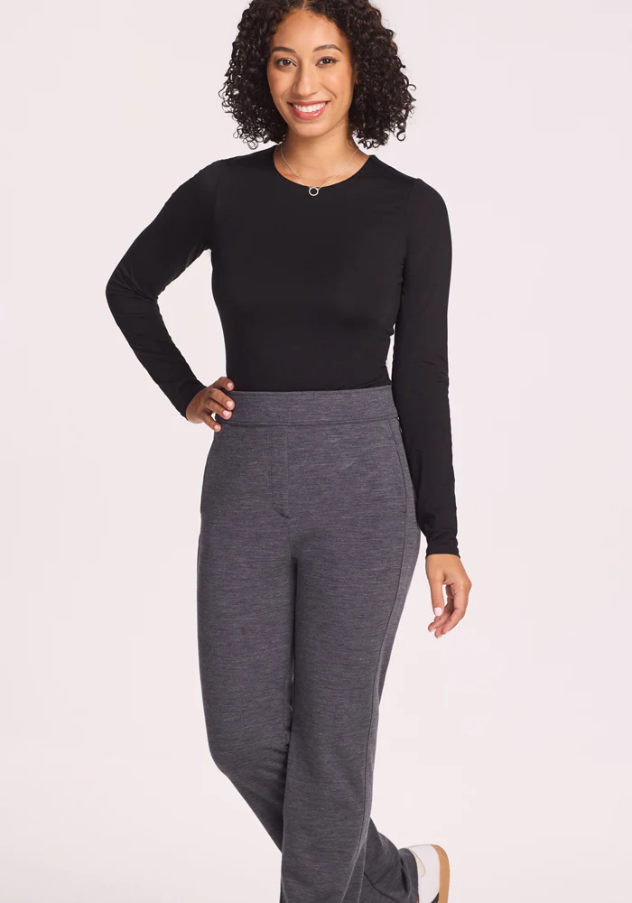 Emerson Straight Leg Pants Petite - Cinder Melange - Image 3