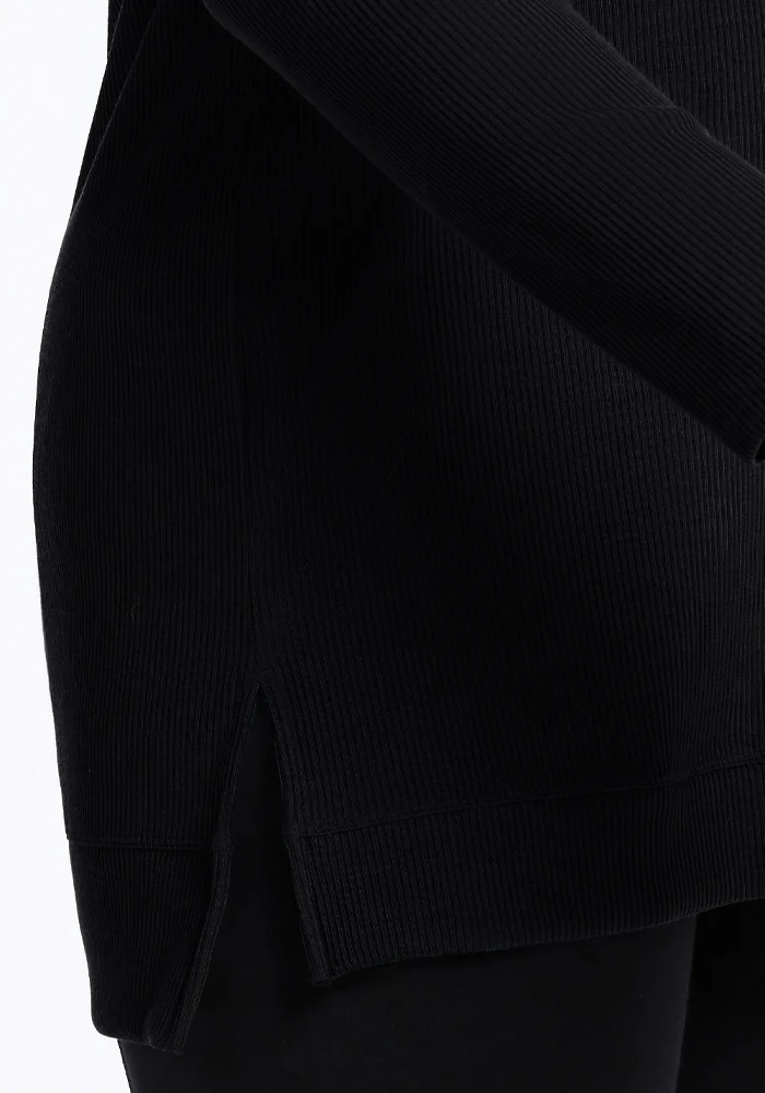 Evie Ribbed Tunic - Black - Image 10