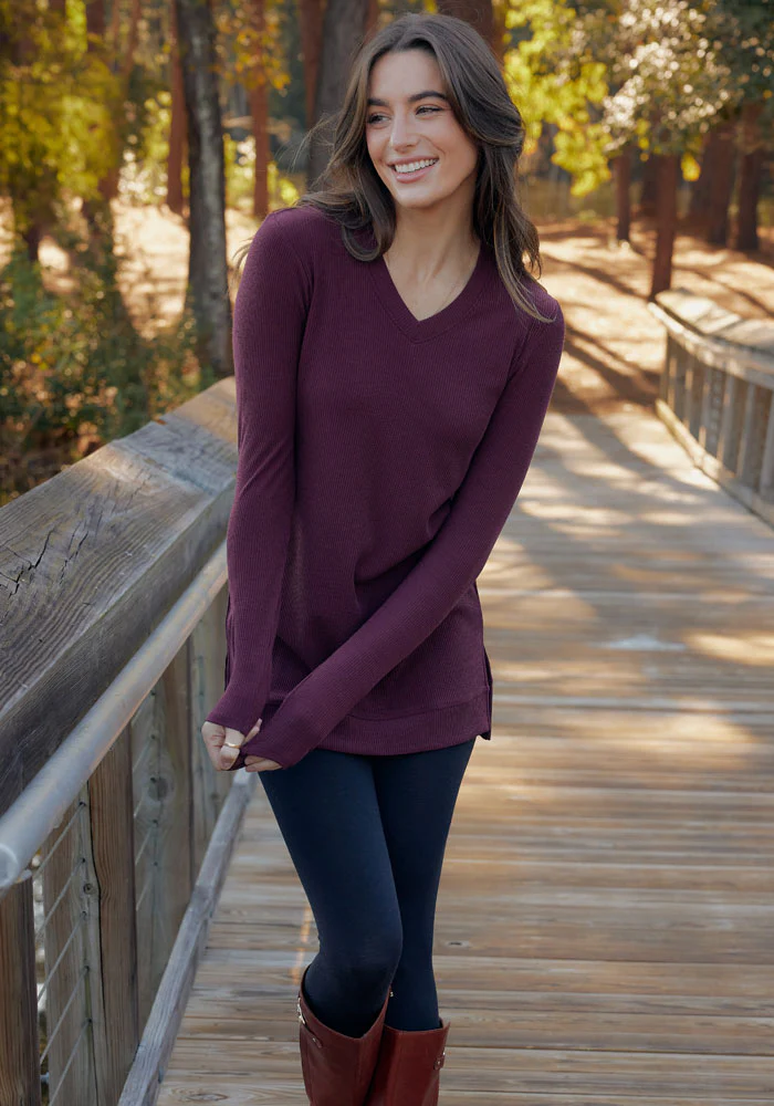 Evie Ribbed Tunic - Black - Image 14