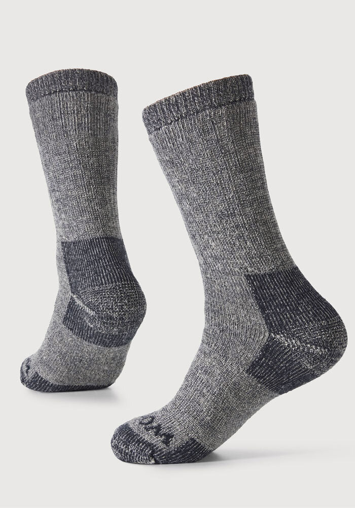 Womens Extreme Crew Socks - Charcoal Heather - Image 2