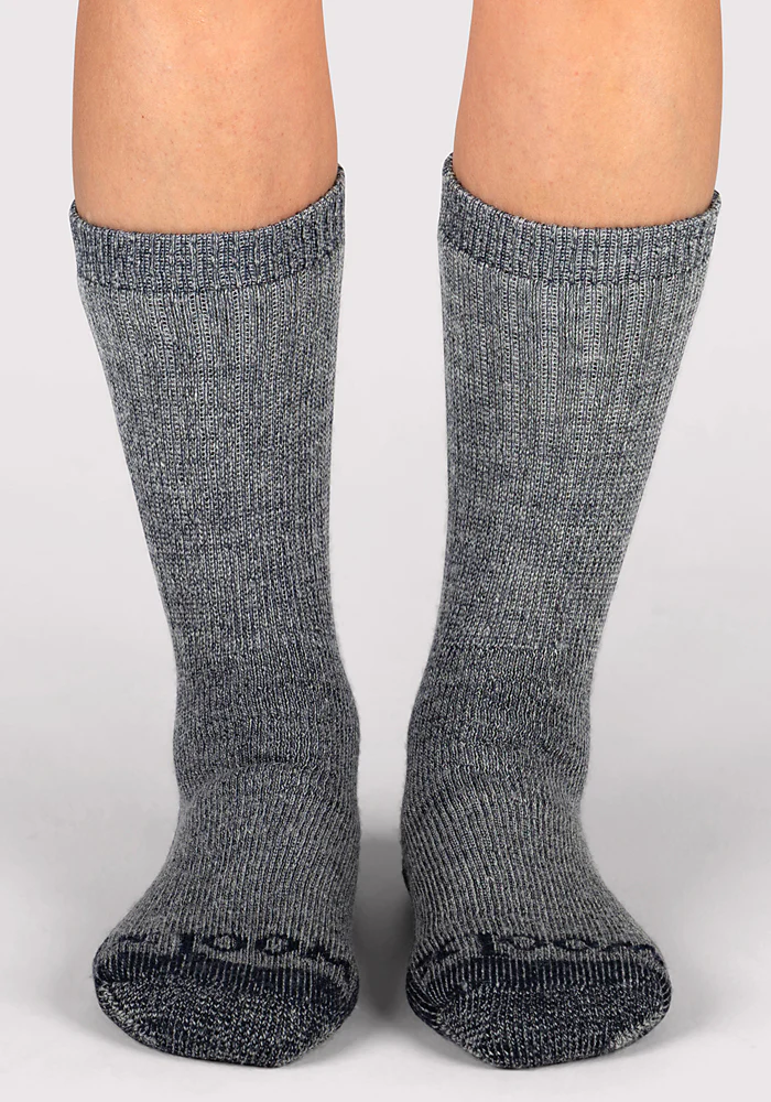 Womens Extreme Crew Socks - Charcoal Heather - Image 5