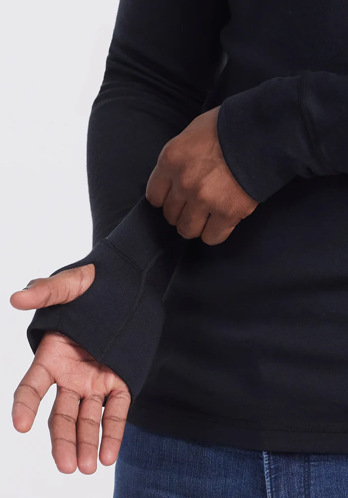 Glacier Long Sleeve Crew - Black - Image 3
