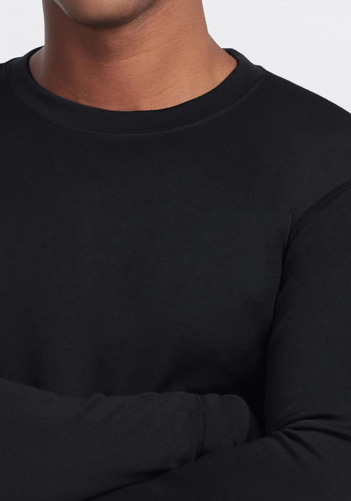 Glacier Long Sleeve Crew - Black - Image 5