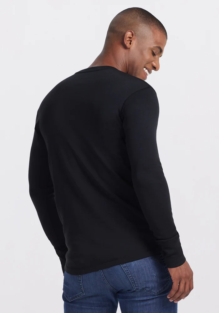 Glacier Long Sleeve Crew - Black - Image 7