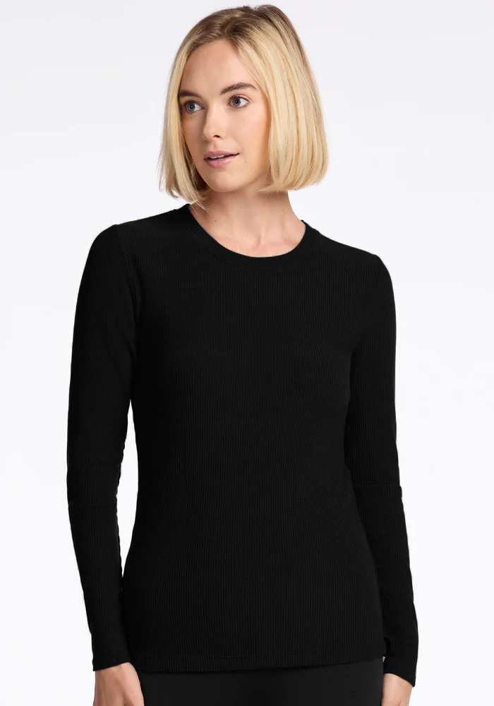 Hadley Ribbed Crew - Black - Image 7