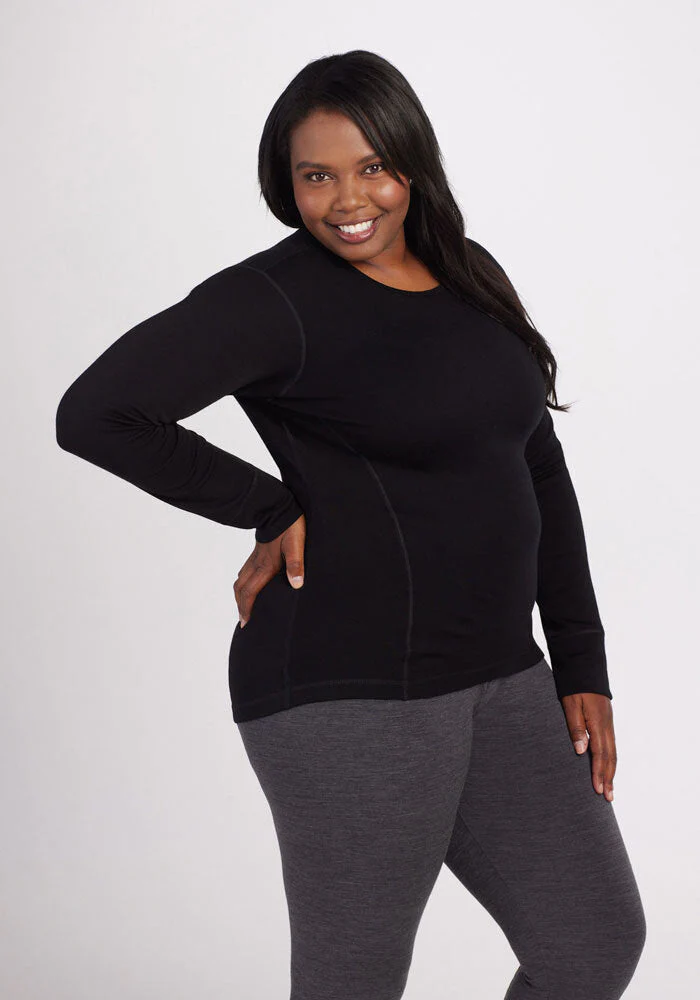 Hannah Long Sleeve Top - Black - Image 8