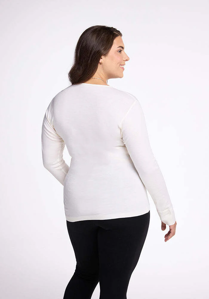 Hannah Long Sleeve Top - Buttercream - Image 19