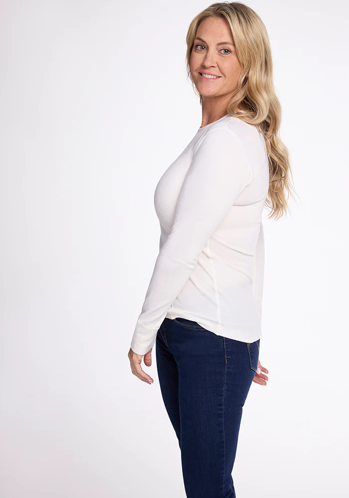 Hannah Long Sleeve Top - Buttercream - Image 9