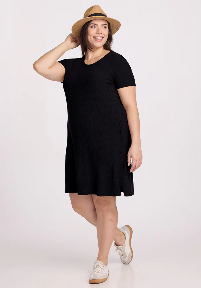 Harlowe Ribbed Dress - Black - Image 8