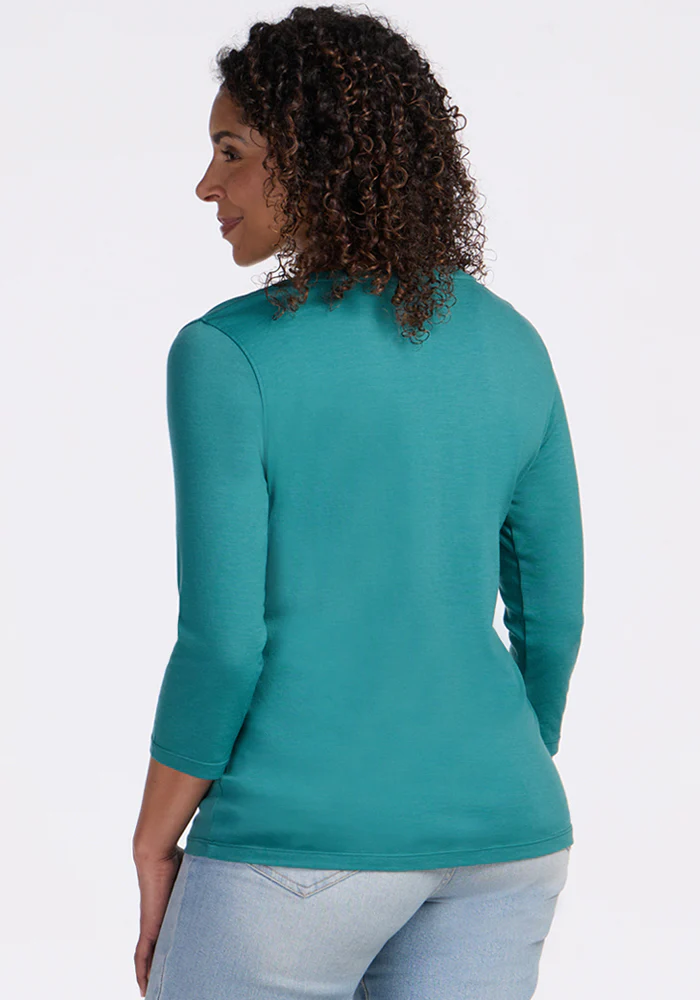 Jenny 3/4 Sleeve Crew Neck - Surfside - Image 6