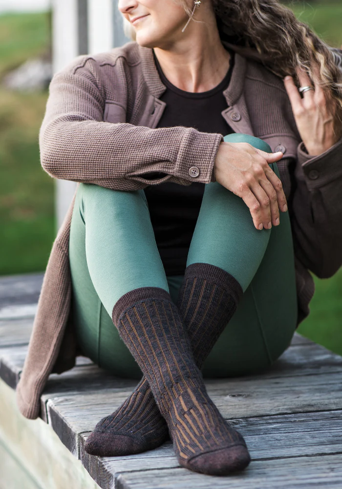 Womens Joey Mid Calf Socks - Dark Espresso - Image 3