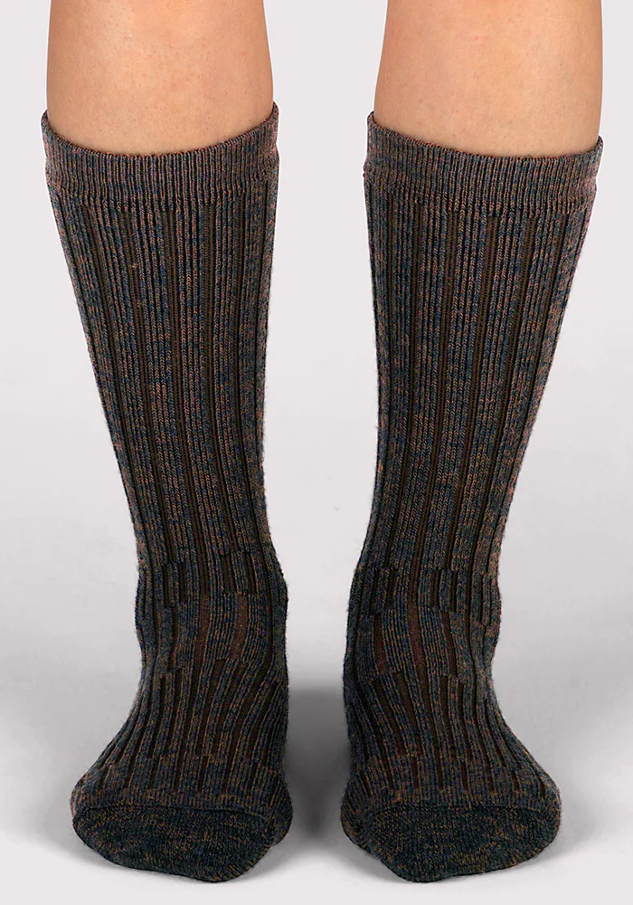 Womens Joey Mid Calf Socks - Dark Espresso - Image 7