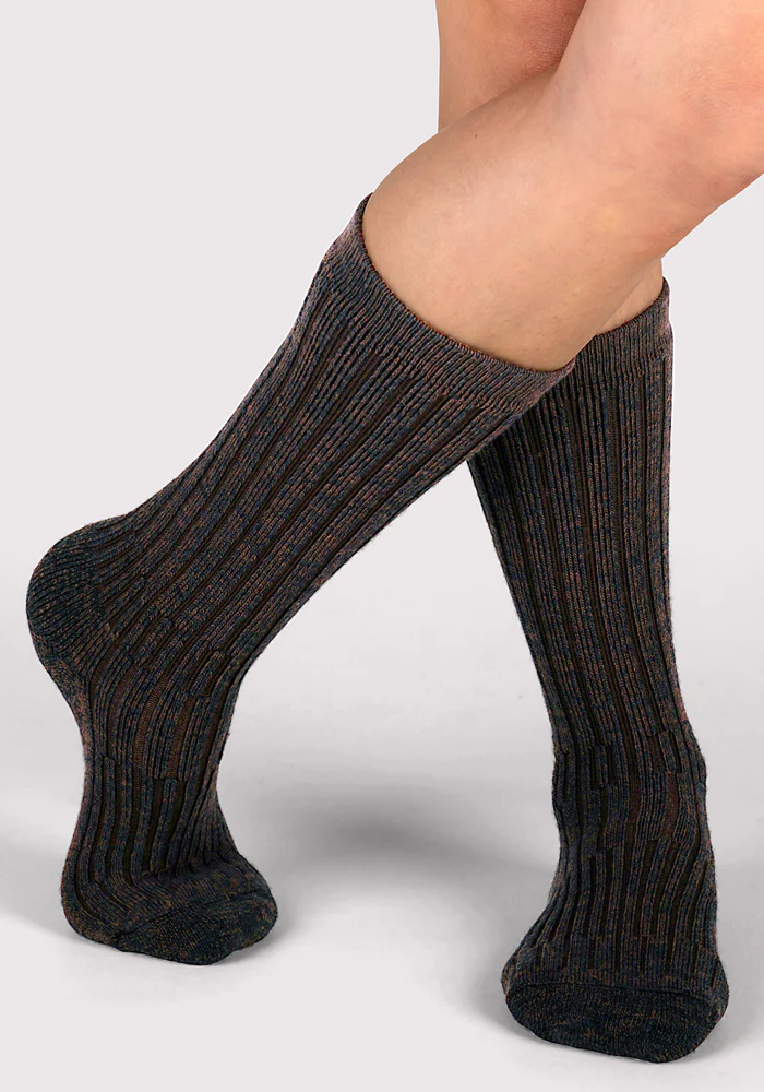Womens Joey Mid Calf Socks - Dark Espresso - Image 8