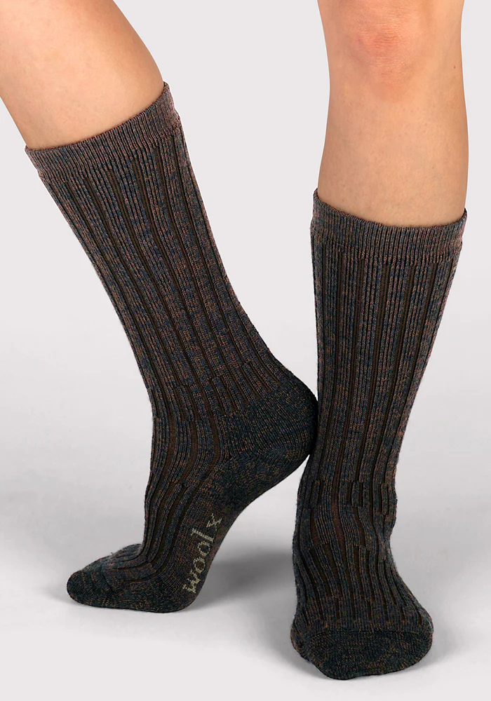 Womens Joey Mid Calf Socks - Dark Espresso - Image 9