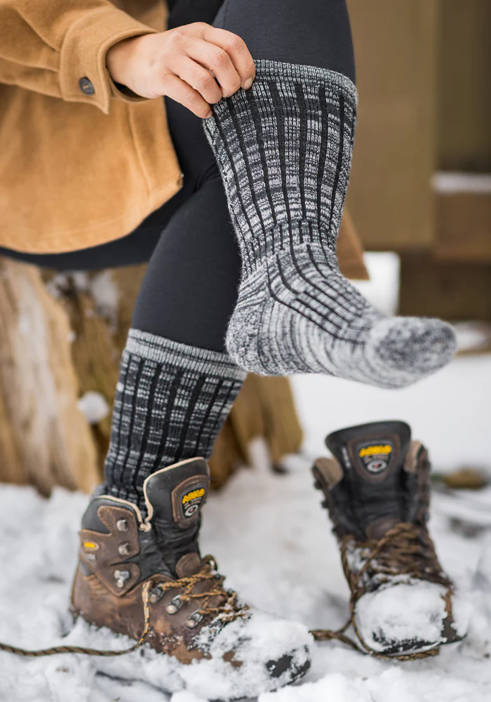 Womens Joey Mid Calf Socks - Dark Navy Marled - Image 4
