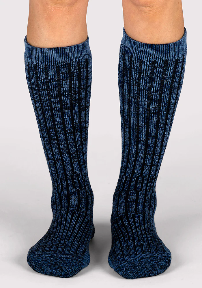 Womens Joey Mid Calf Socks - Steel Blue - Image 4