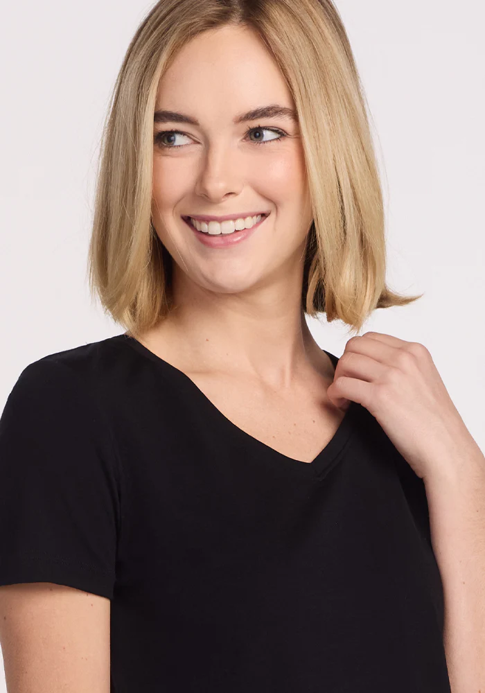 Junie V Neck - Black - Image 2