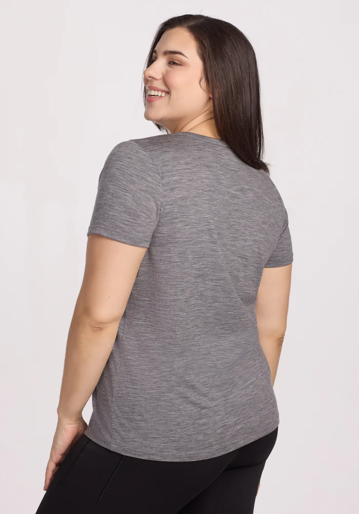 Junie V Neck - Graphite Heather - Image 8