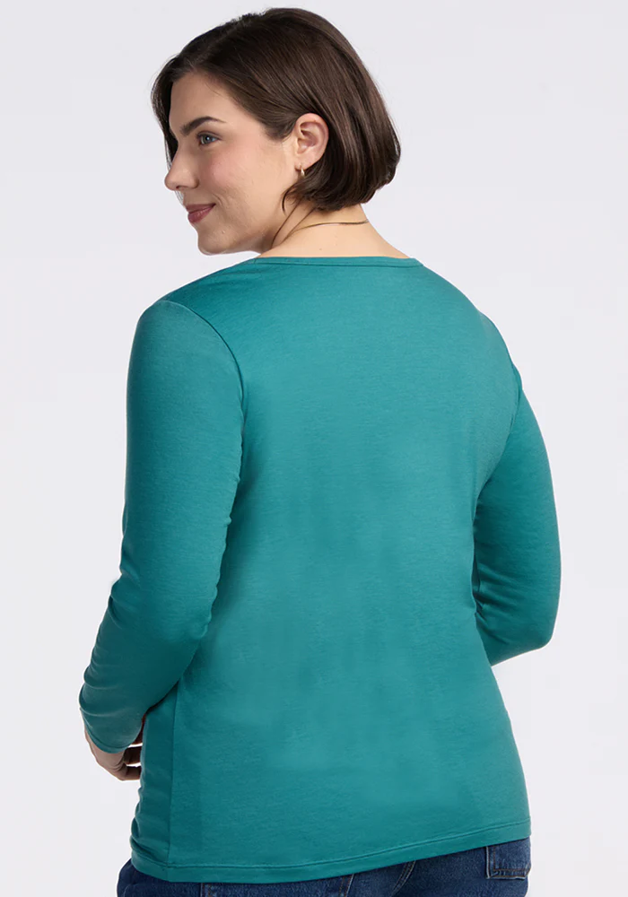Layla V Neck Top - Surfside - Image 6