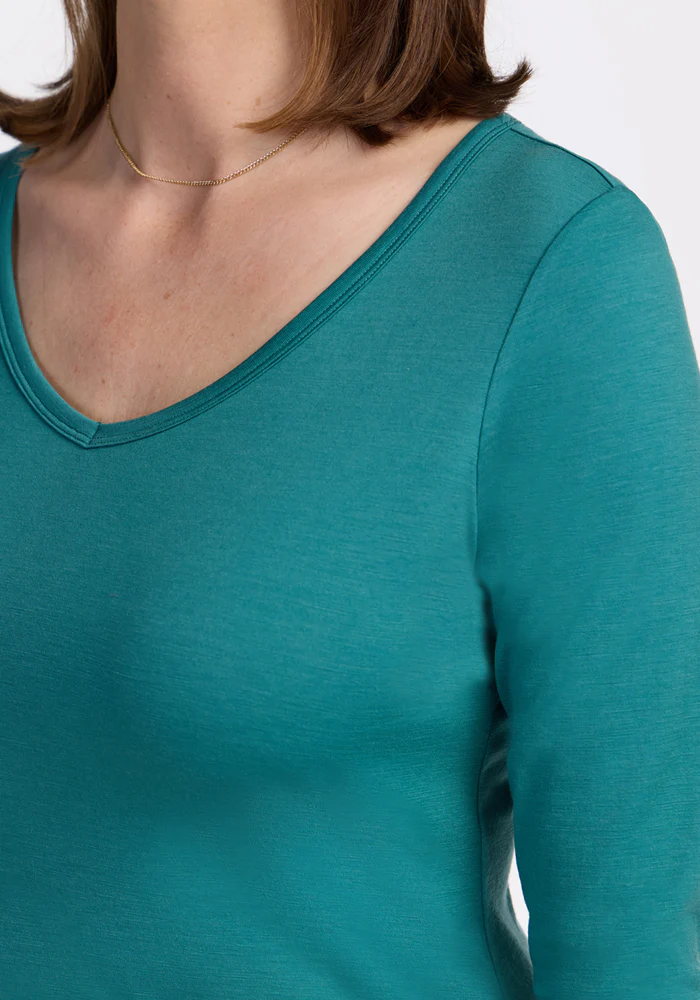 Layla V Neck Top - Surfside - Image 8