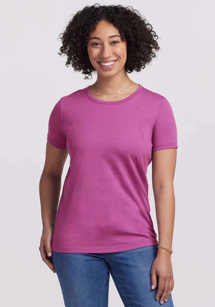 Liza Crew Neck Tee - Purple Wine - Image 2