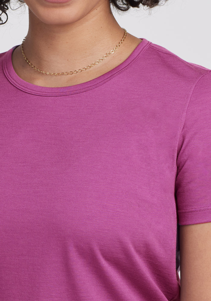 Liza Crew Neck Tee - Purple Wine - Image 4