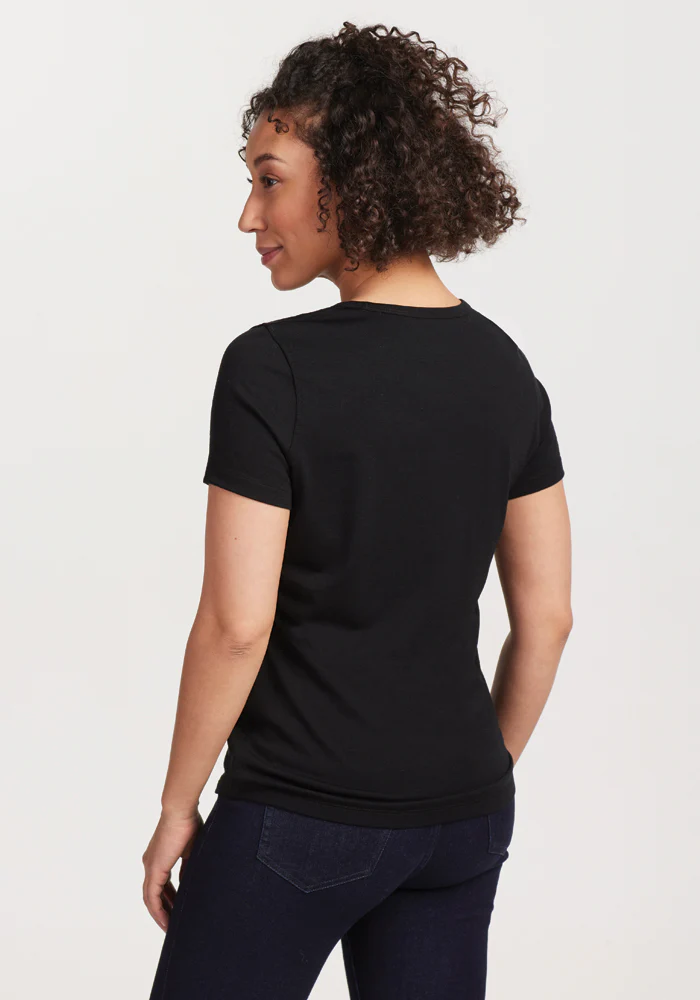 Liza Crew Neck Tee - Black - Image 6