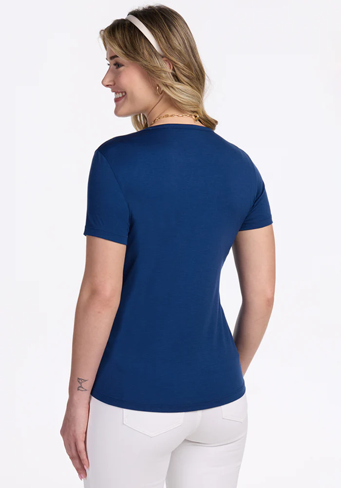Liza Crew Neck Tee - Estate Blue - Image 8