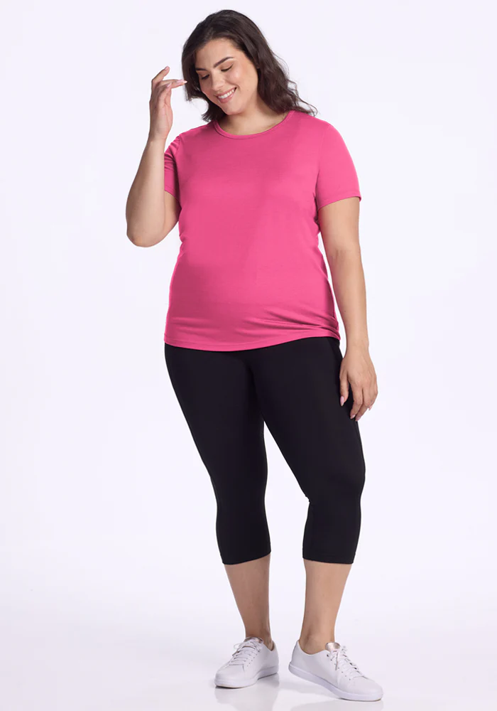 Liza Crew Neck Tee - Raspberry Fizz - Image 11