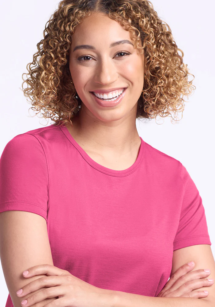 Liza Crew Neck Tee - Raspberry Fizz - Image 2