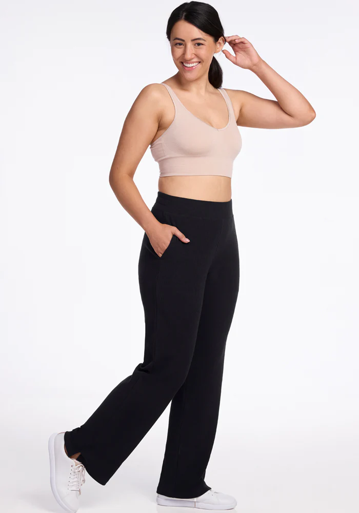 Luca Ribbed Pants - Black - Image 4